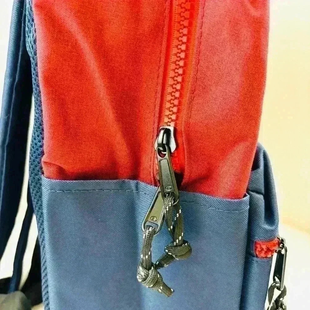 NWT Champion Manuscript Red & Navy Grid Laptop Large Unisex Backpack - Picture 6 of 12